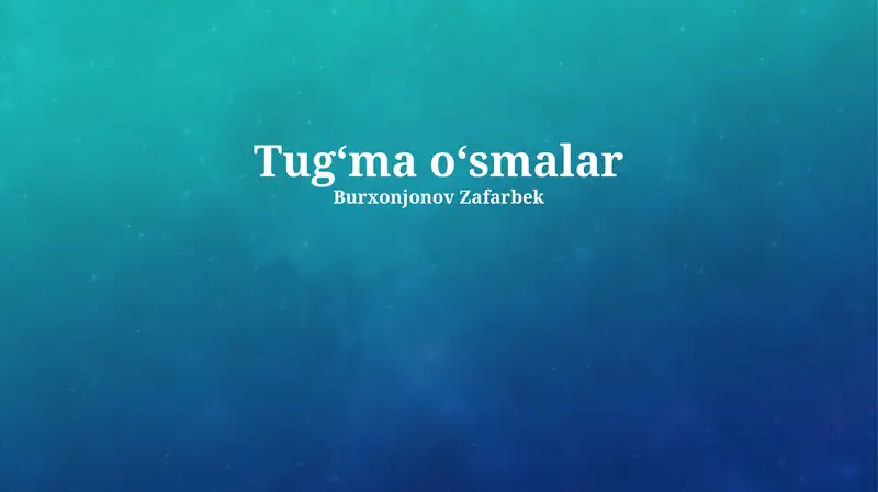 Tugʻma oʻsmalar