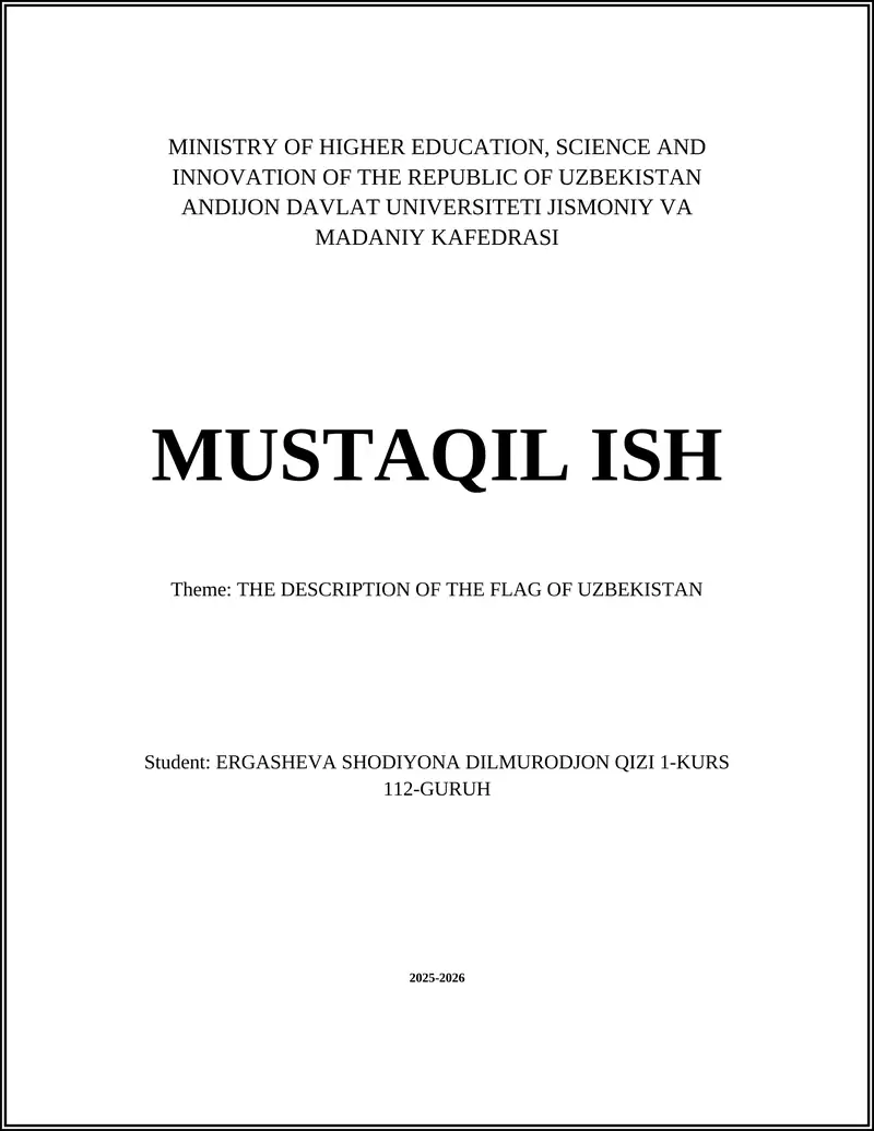 THE DESCRIPTION OF THE FLAG OF UZBEKISTAN