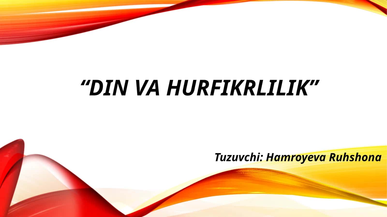 Din va hurfikrlilik