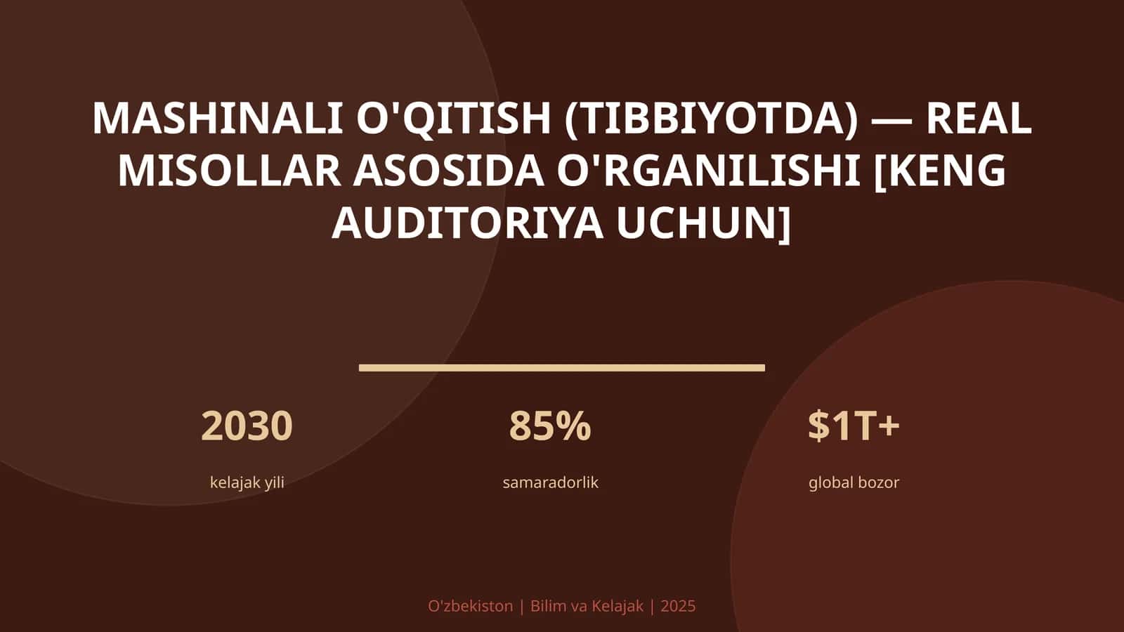 Mashinali o'qitish (tibbiyotda) — real misollar asosida o'rganilishi [keng auditoriya uchun]