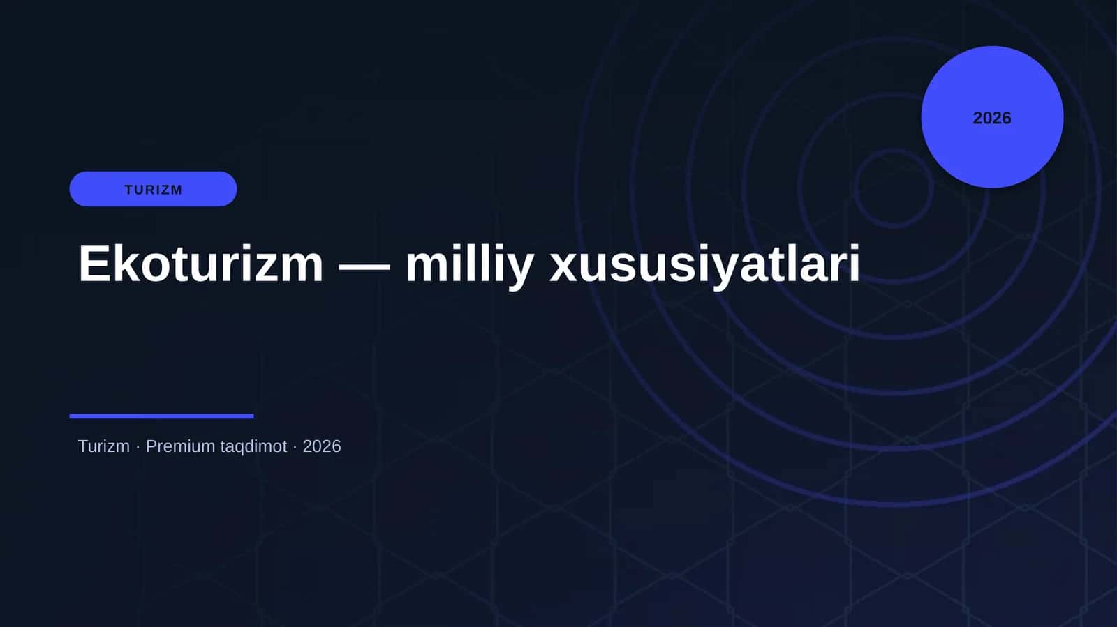 Ekoturizm — milliy xususiyatlari