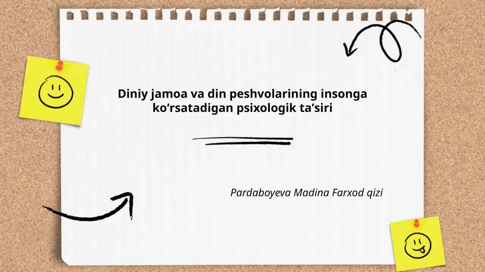 Diniy jamoa va din peshvolarining insonga koʻrsatadigan psixologik taʼsiri