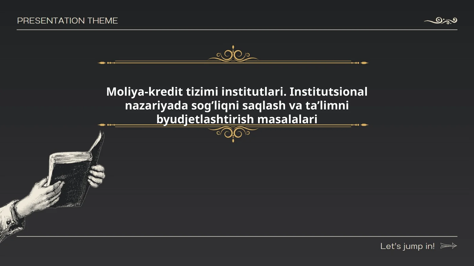 Moliya-kredit tizimi institutlari. Institutsional nazariyada sog’liqni saqlash va ta’limni byudjetlashtirish masalalari