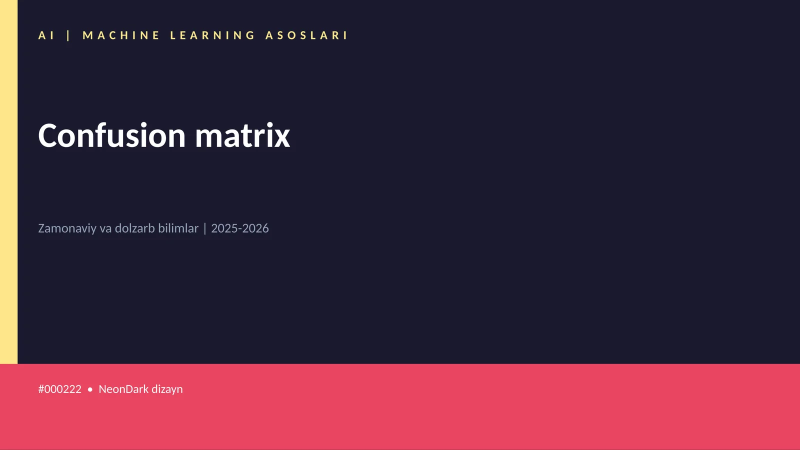 Confusion matrix