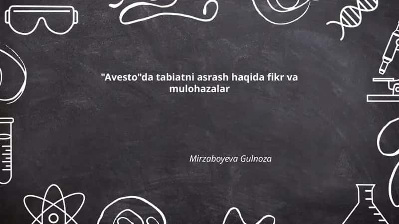 Avestoda tabiatni muqaddas hisoblash