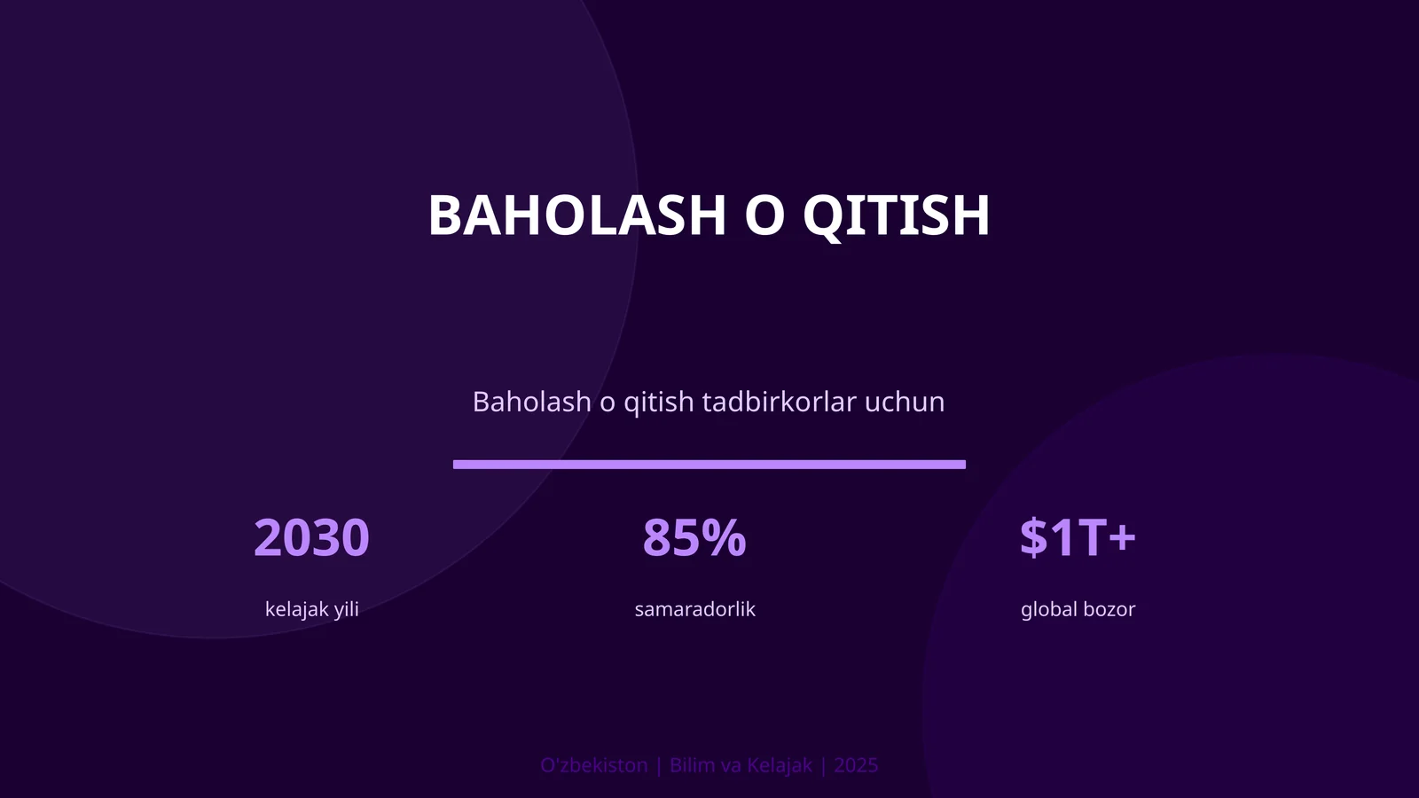 Baholash o qitish
