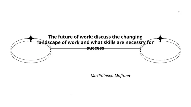 The future of work: discuss the changing landscape of work and what skills are necessry for success