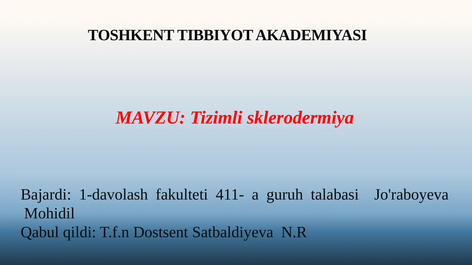Tizimli sklerodermiya