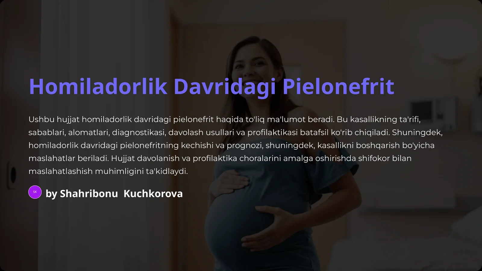 Homiladorlik Davridagi Pielonefrit
