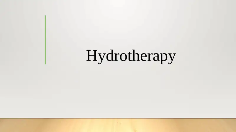 Hydrotherapy