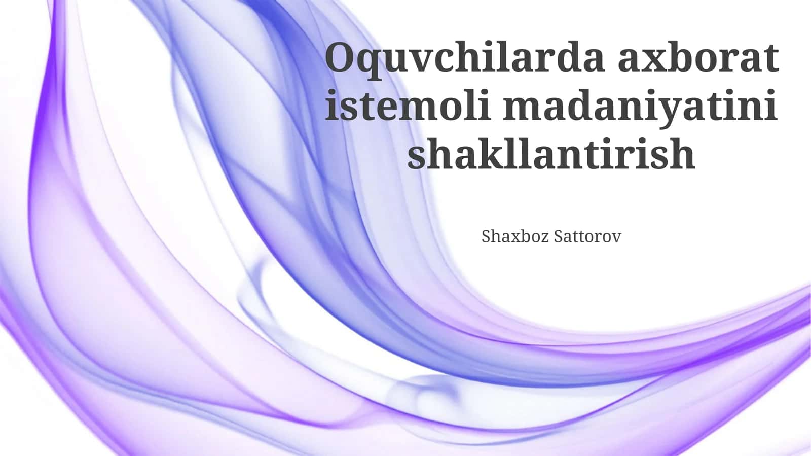 Axborot Savodxonligi Ko'nikmalari Rivojlantirish