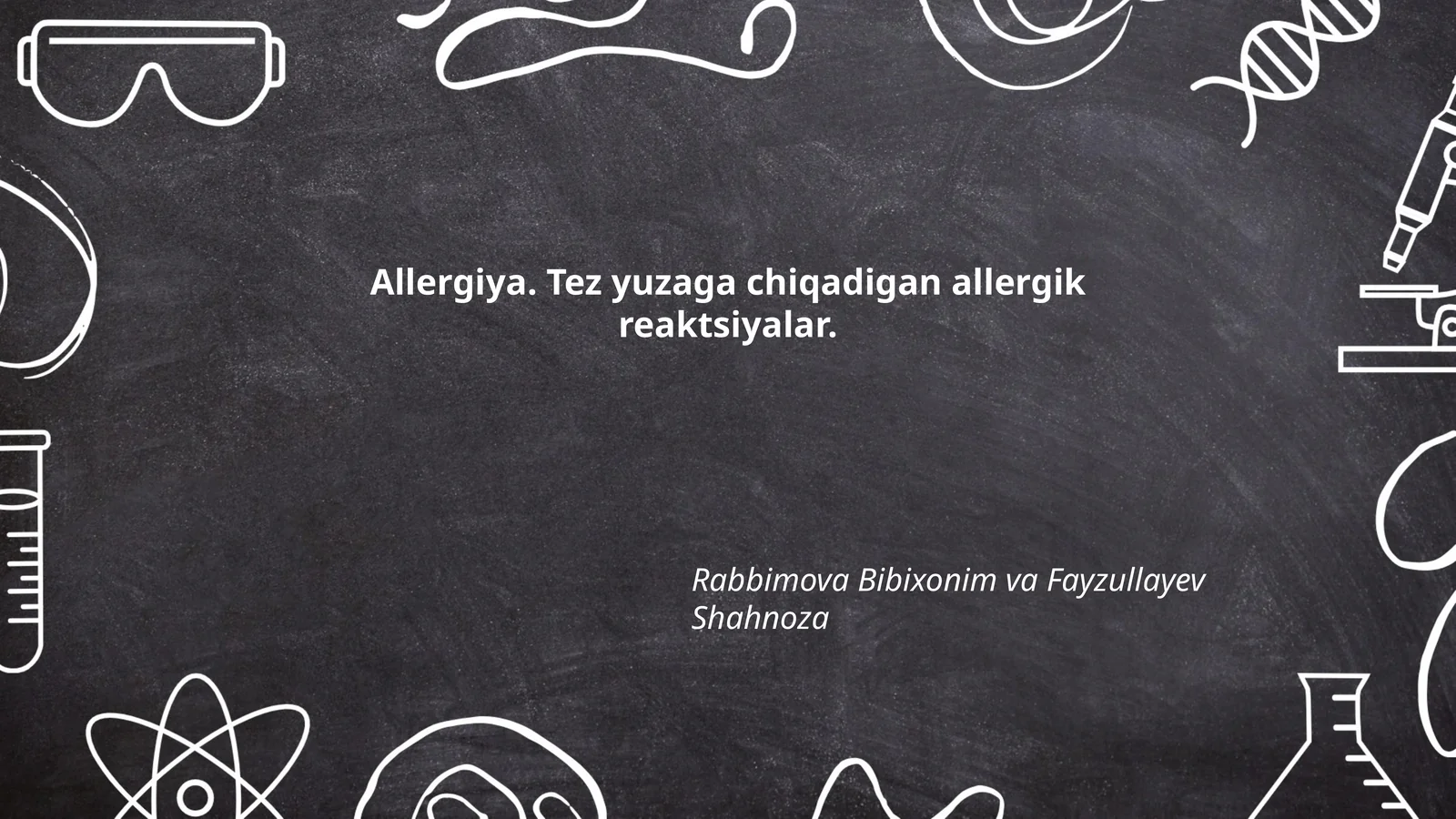 Allergiya. Tez yuzaga chiqadigan allergik reaktsiyalar