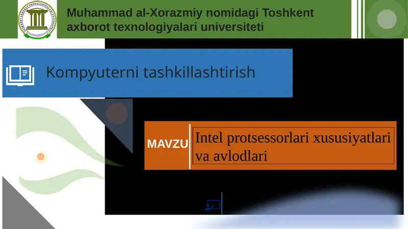 Intel protsessorlari xususiyatlari va avlodlari