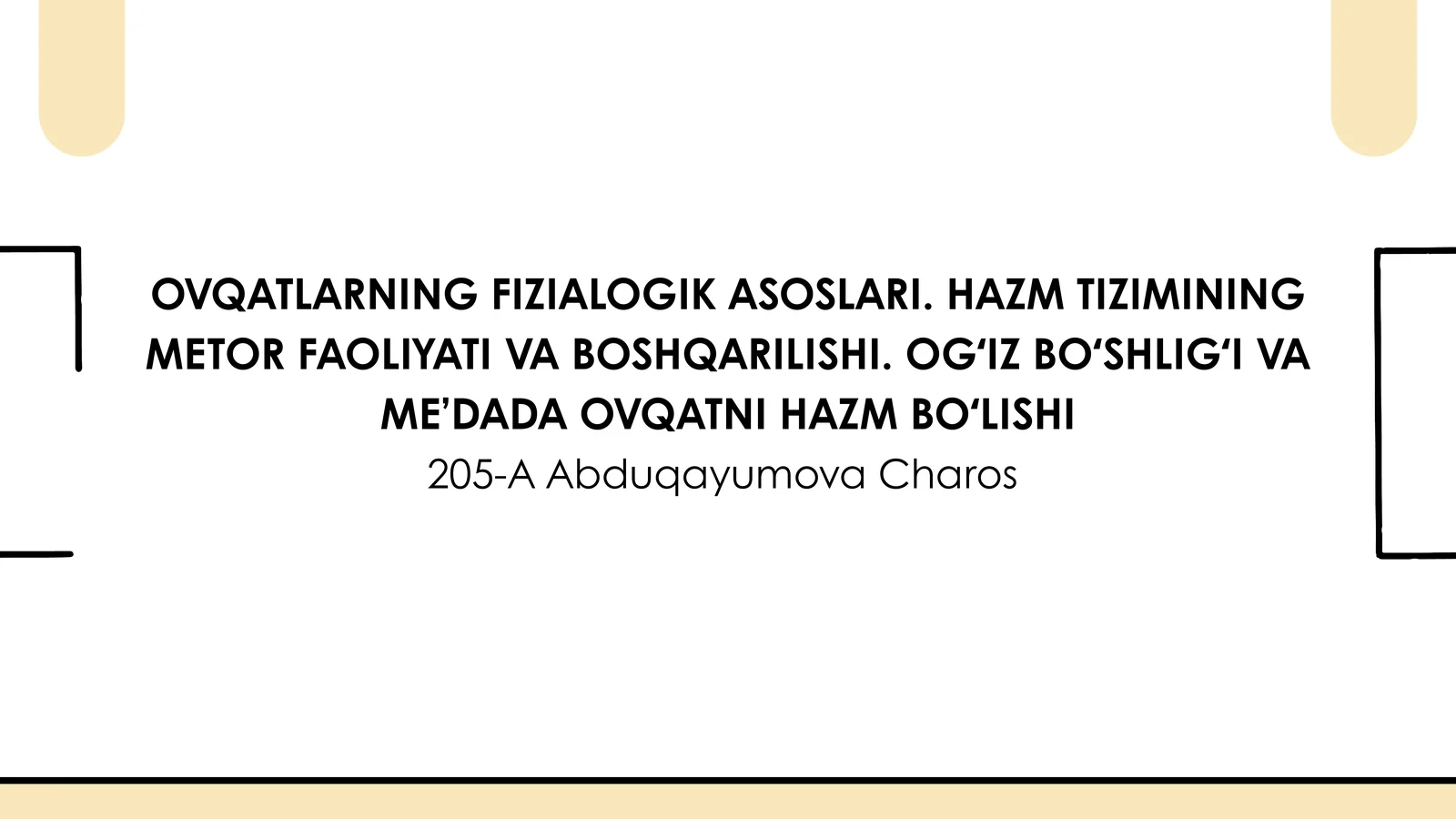 OVQATLARNING FIZIALOGIK ASOSLARI