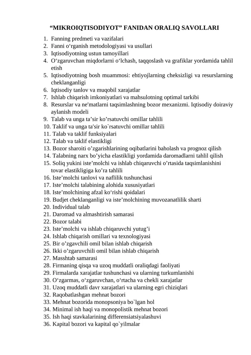 MIKROIQTISODIYOT