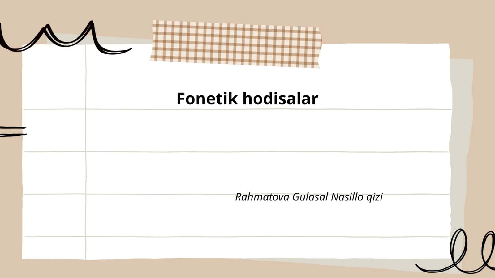 Unli tovushlar