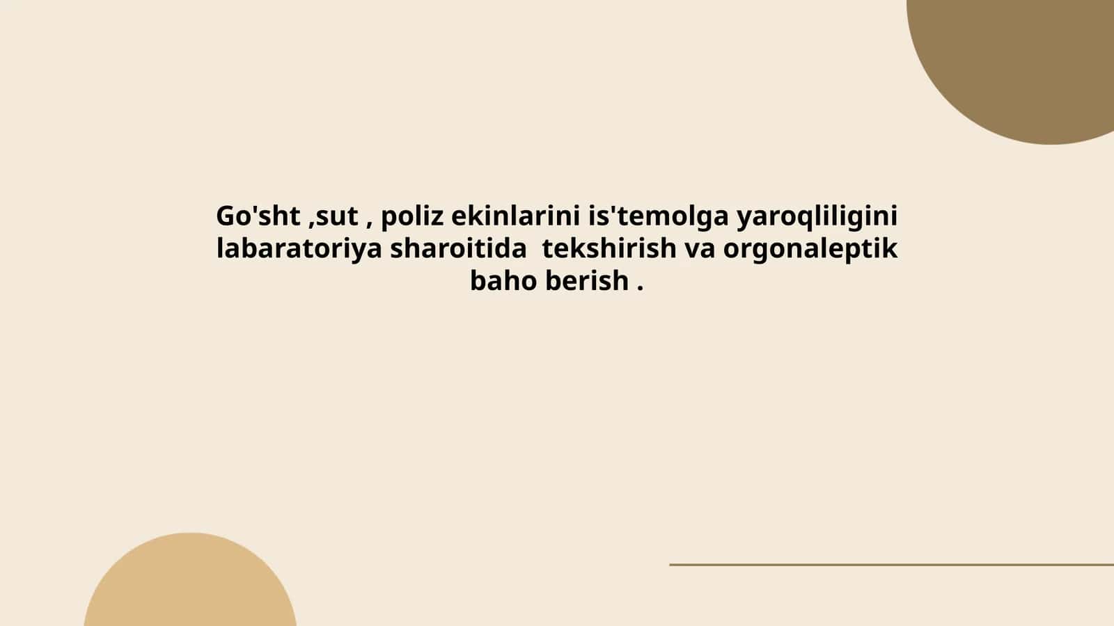 Go'sht mahsulotlarıning organoleptik baholash usullari