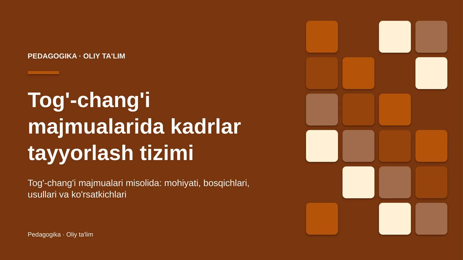 tog' chang'i majmualarida kadrlar tayyorlash tizimi 8107