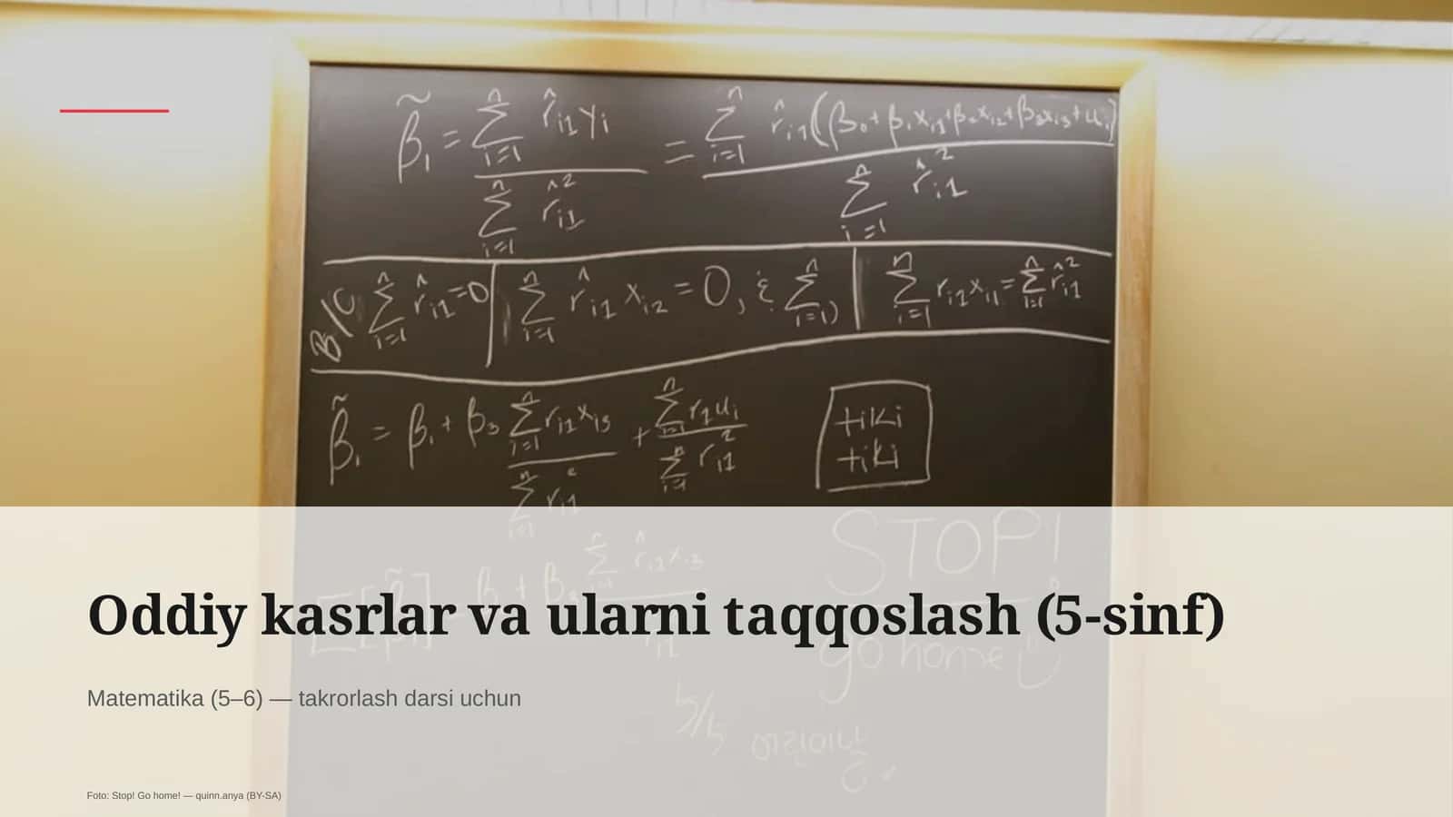 Oddiy kasrlar va ularni taqqoslash (5-sinf)