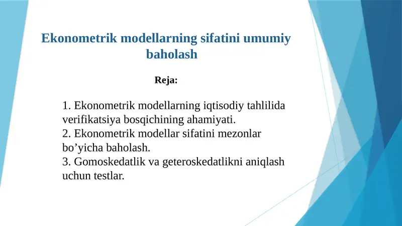 Ekonometrik modellar