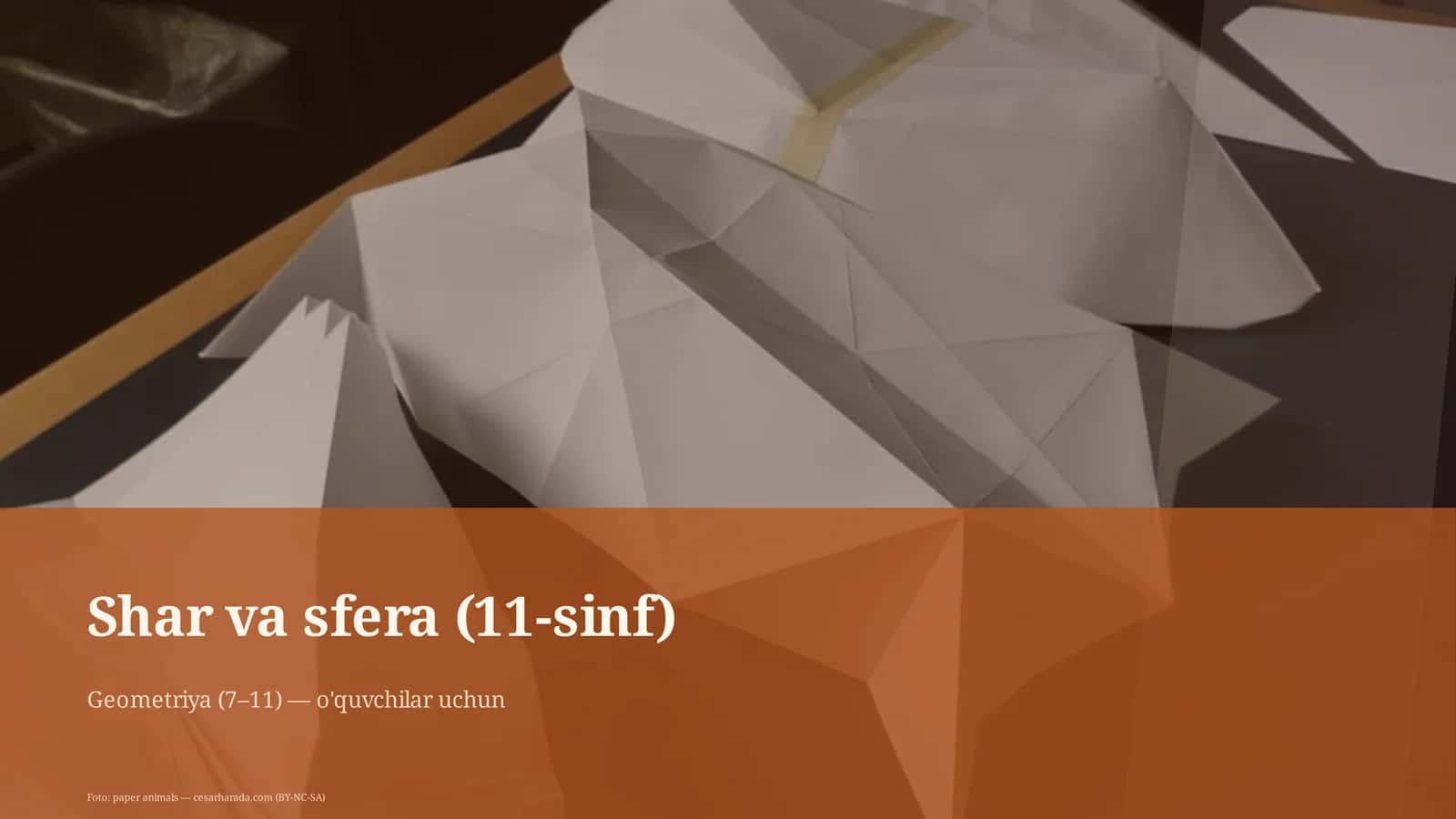 Shar va sfera (11-sinf)