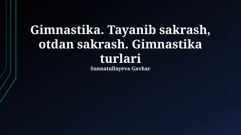 Gimnastika turlari
