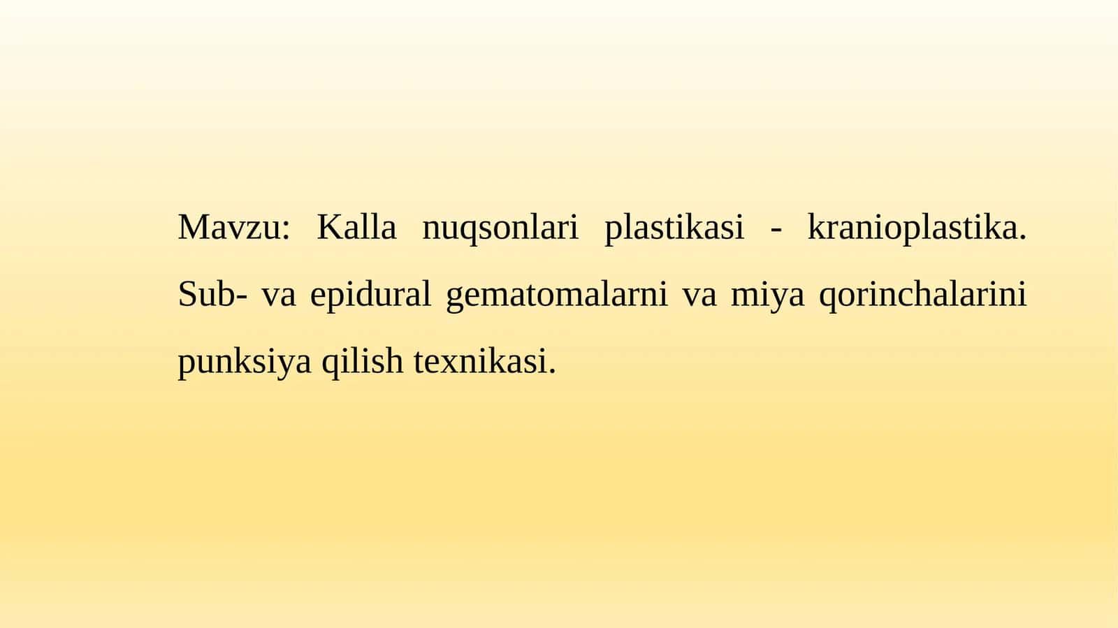Kalla nuqsonlari plastikasi - kranioplastika