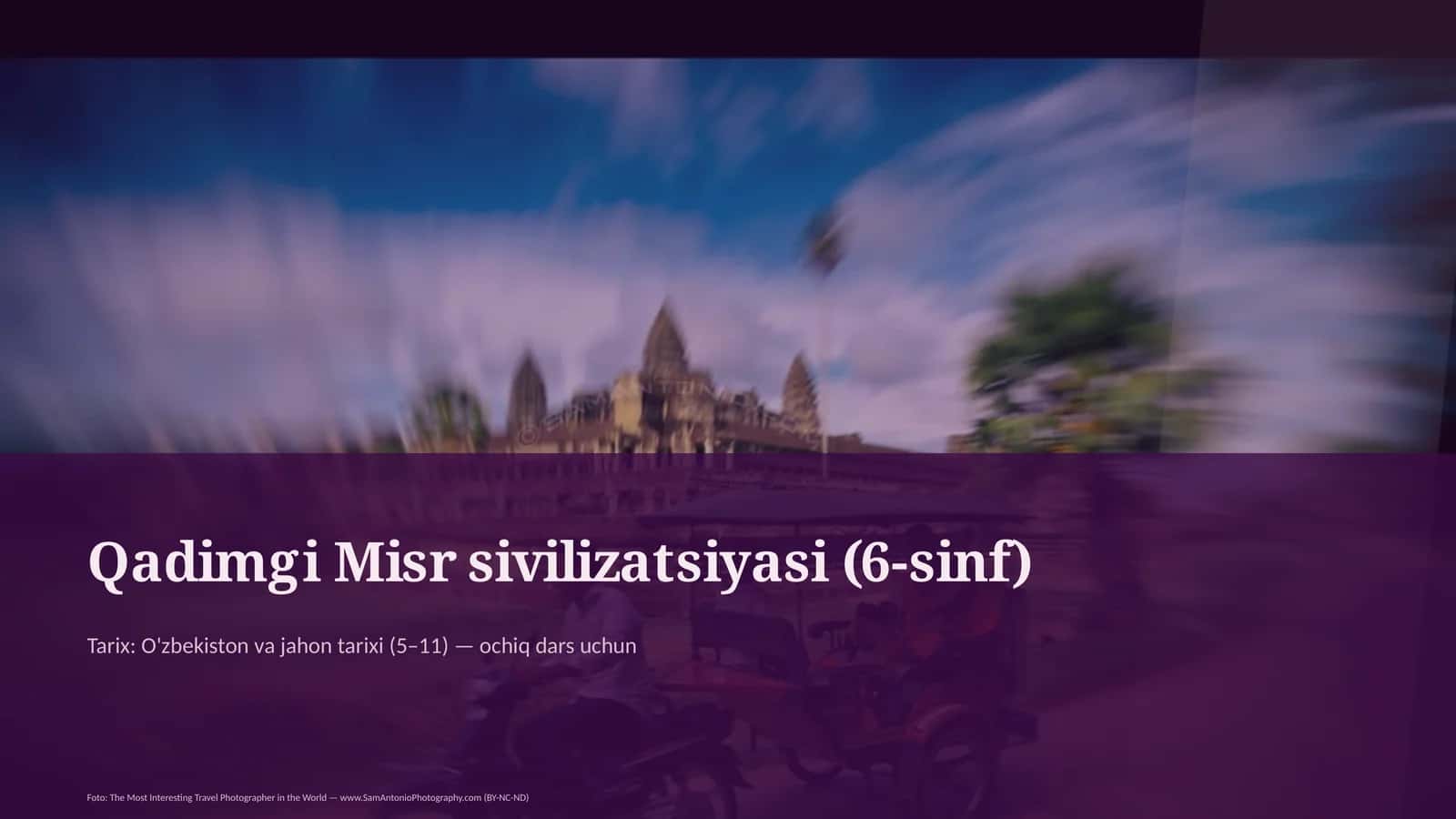 Qadimgi Misr sivilizatsiyasi (6-sinf)