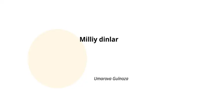 Milliy dinlar