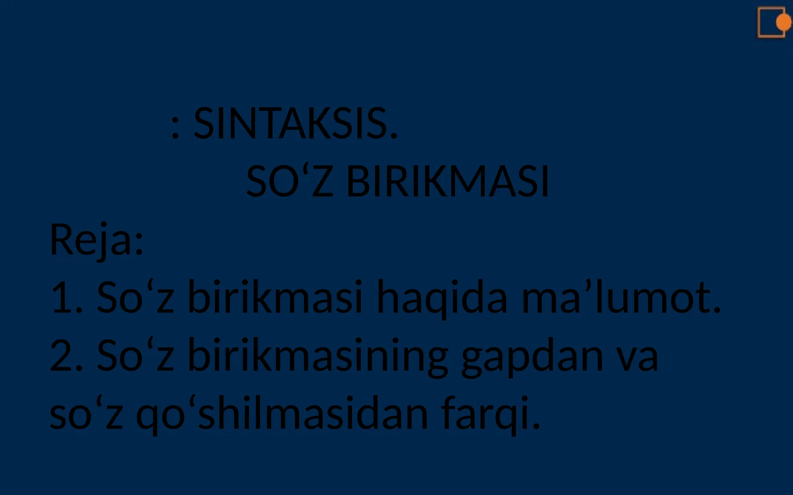 SO‘Z BIRIKMASI