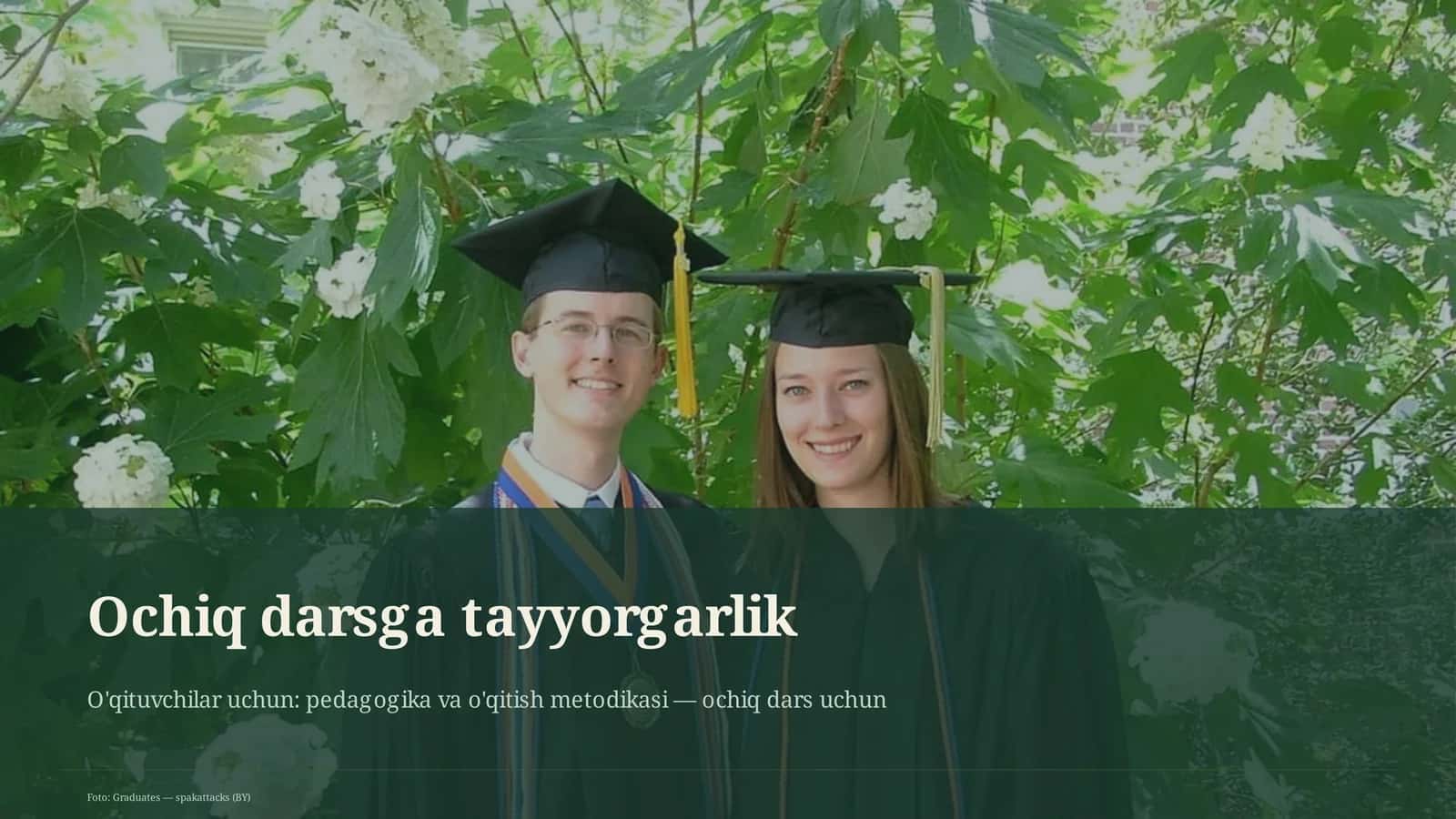 Ochiq darsga tayyorgarlik
