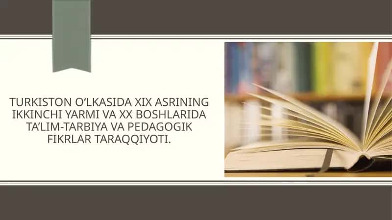 Turkistondachorizmmaktabsiyosatiningboshlanishi