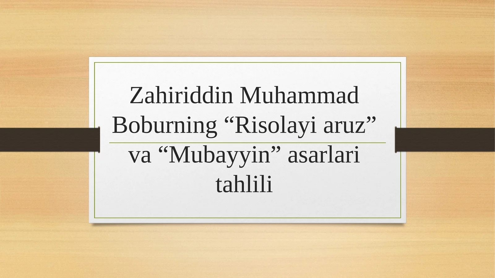 ''Risolayi aruz'' va ''Mezon ul avzon'' asarlari tahlili