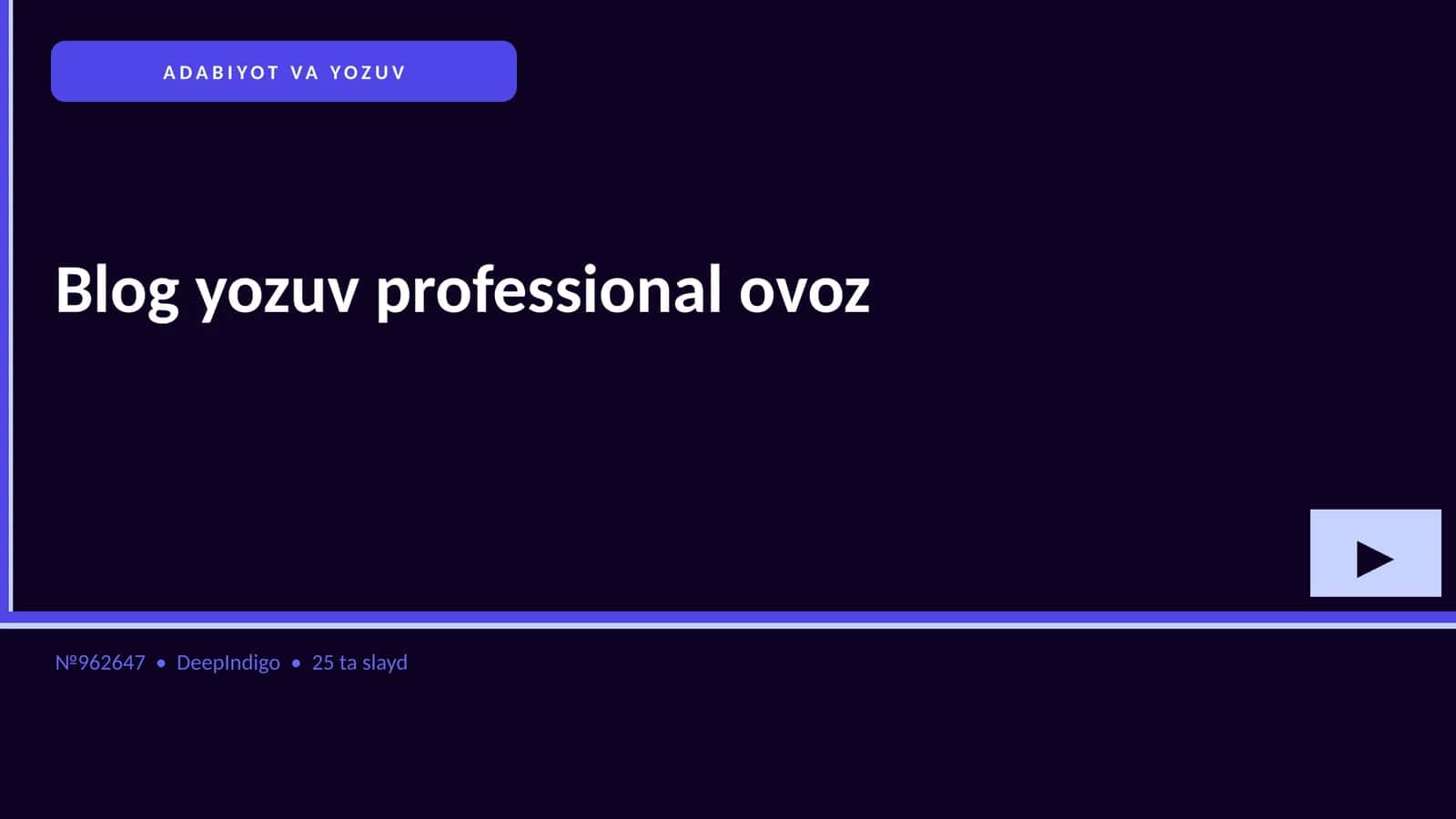 ADABIYOT VA YOZUV