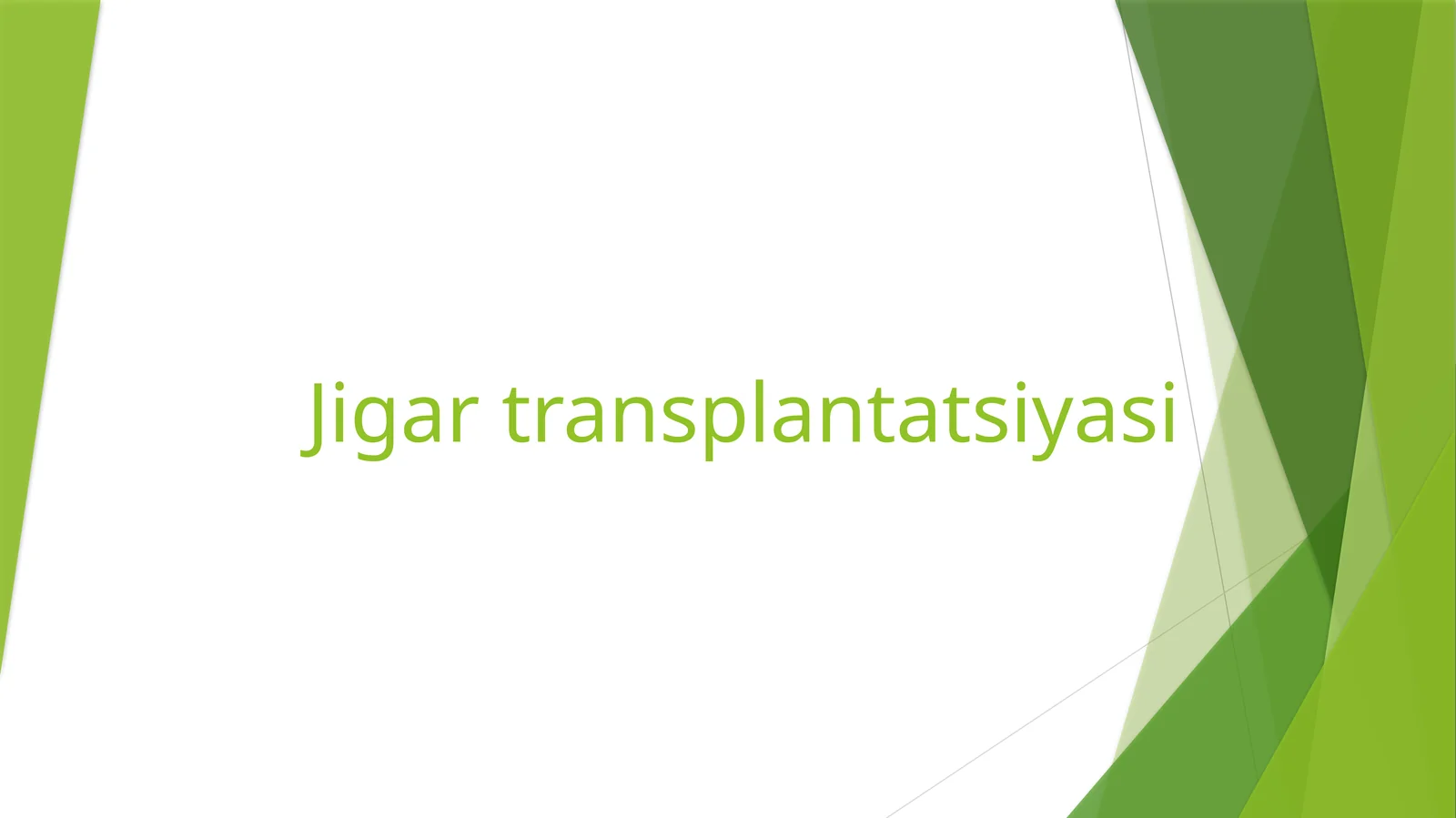 Jigar transplantatsiyasi