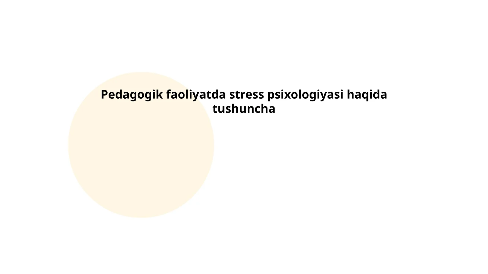 Stress psixologiyasi
