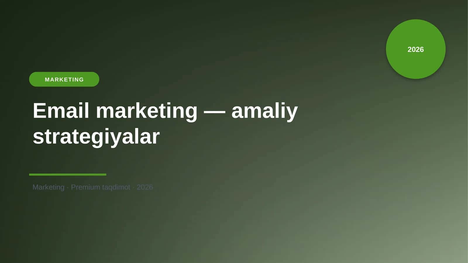 Email marketing — amaliy strategiyalar