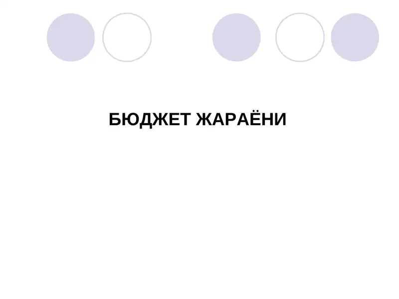 Бюджет жараёни
