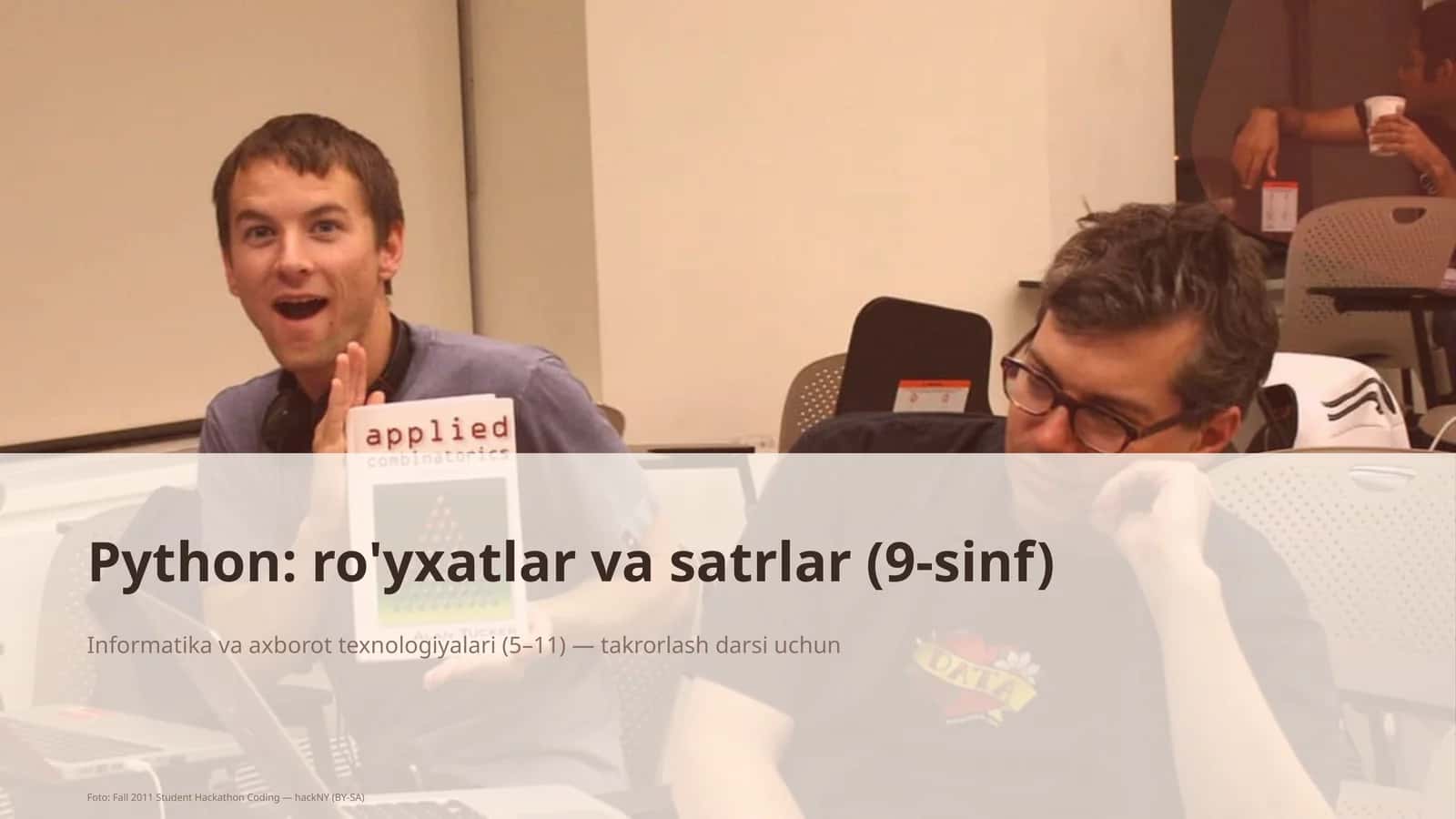 Python: ro'yxatlar va satrlar (9-sinf)