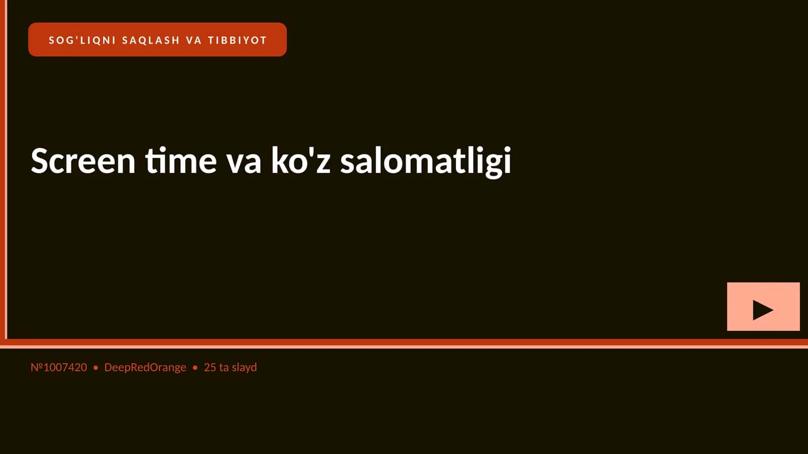 Screen time va ko'z salomatligi
