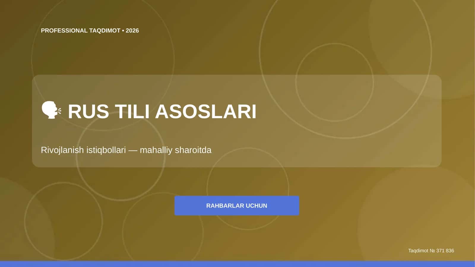 RUS TILI ASOSLARI