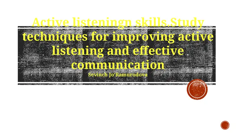Active Listening Skills