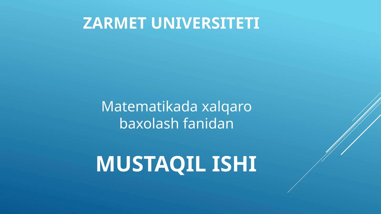 EGMA xalqaro baholash dasturi