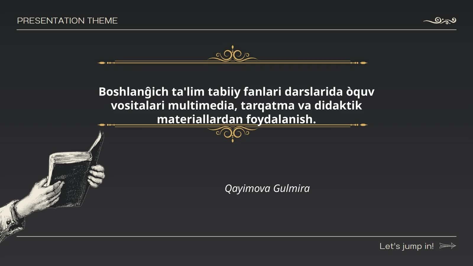 Boshlanĝich ta'lim tabiiy fanlari darslarida òquv vositalari multimedia, tarqatma va didaktik materiallardan foydalanish
