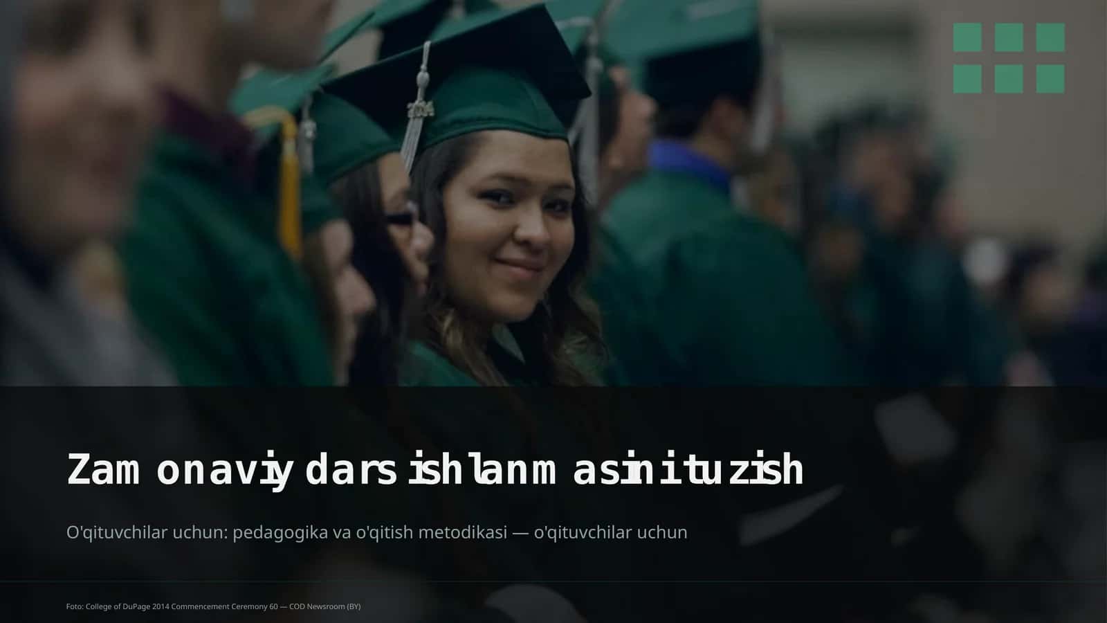 Zamonaviy dars ishlanmasini tuzish