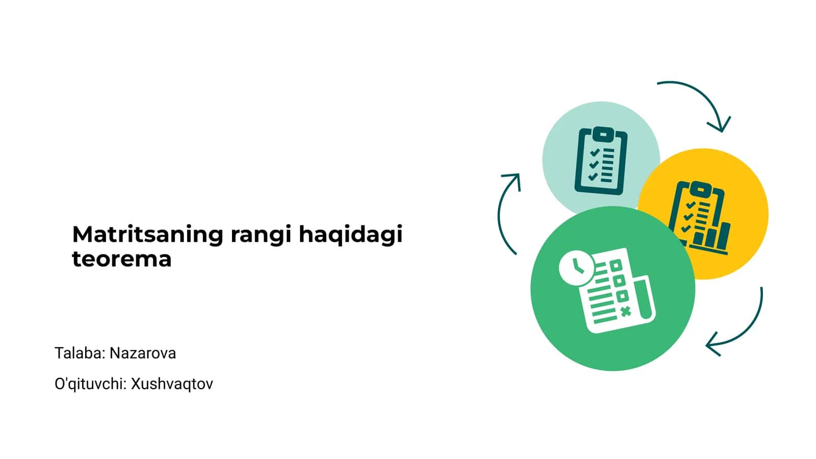 Matritsaning rangi haqidagi teorema