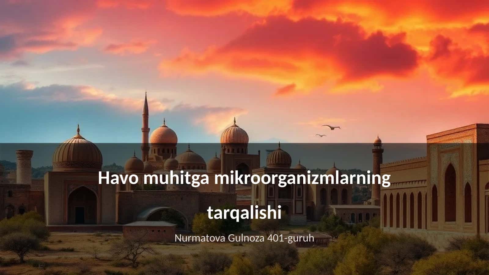 Havo muhitga mikroorganizmlarning tarqalishi