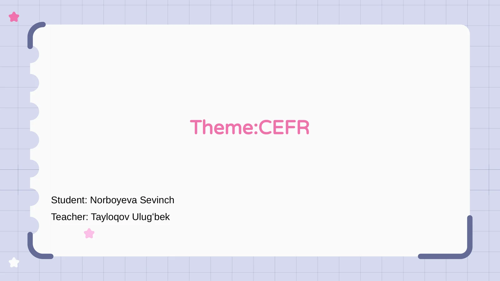 CEFR haqida maʻlumot