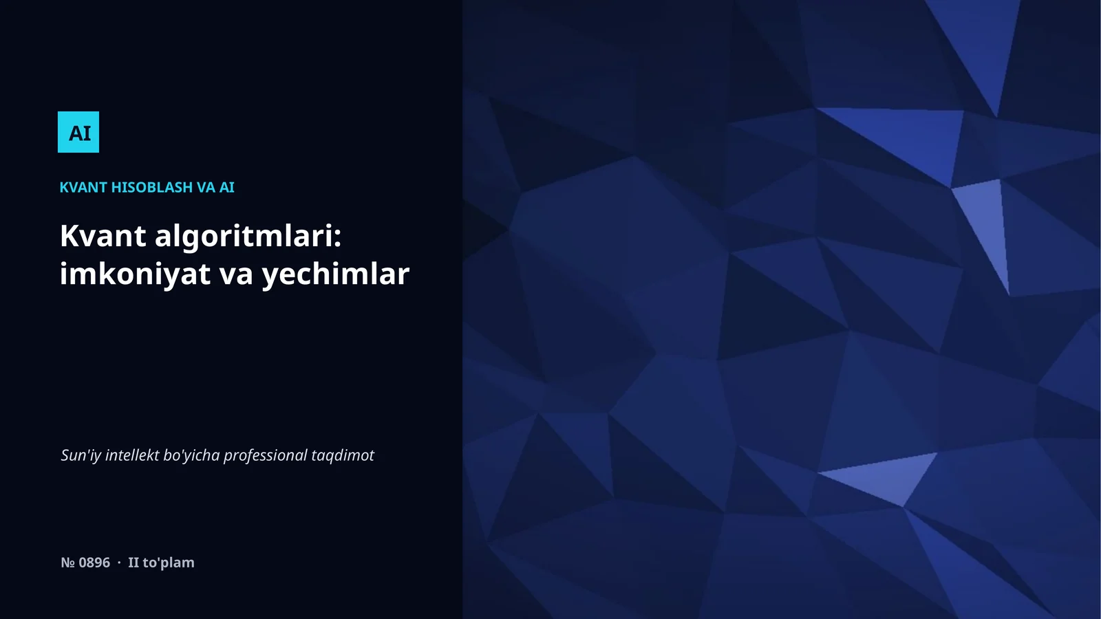 KVANT HISOBLASH VA AI