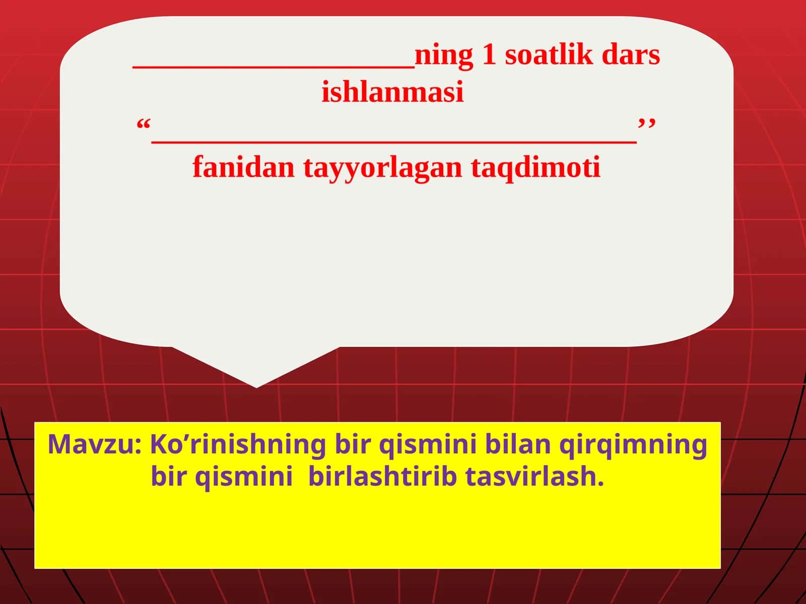 Ko’rinishning bir qismini bilan qirqimning bir qismini  birlashtirib tasvirlash.ppt